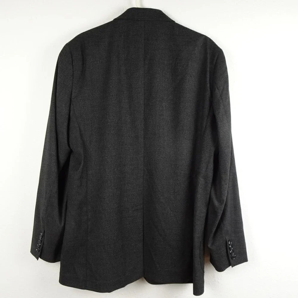 Hart Schaffner Marx Sport Jacket Men's 44R Size L Gray Executive Office Classic